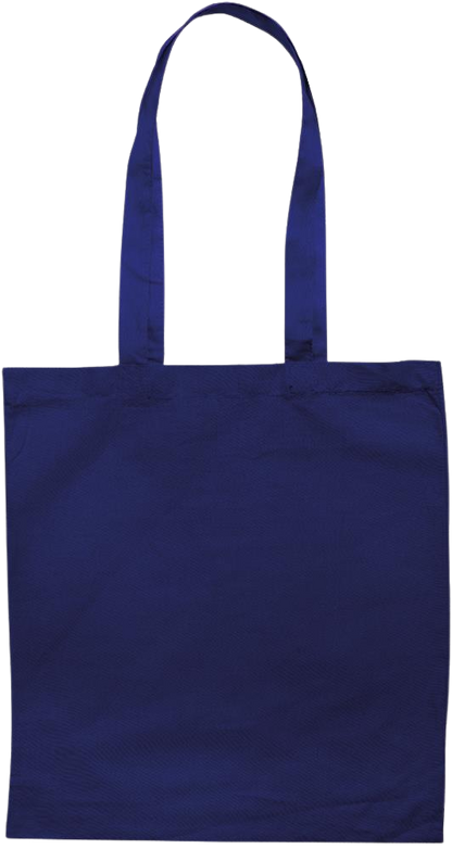 Premium colored cotton tote bag_BLUE_front
