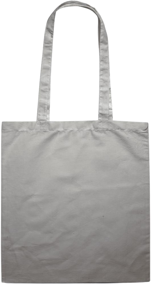 Premium colored cotton tote bag_GREY_front