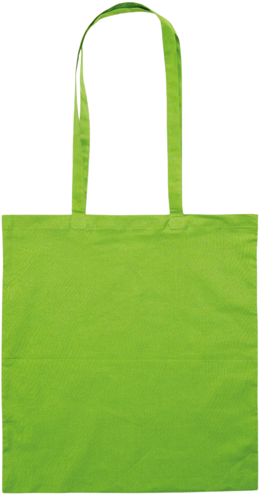 Premium colored cotton tote bag_LIME_front