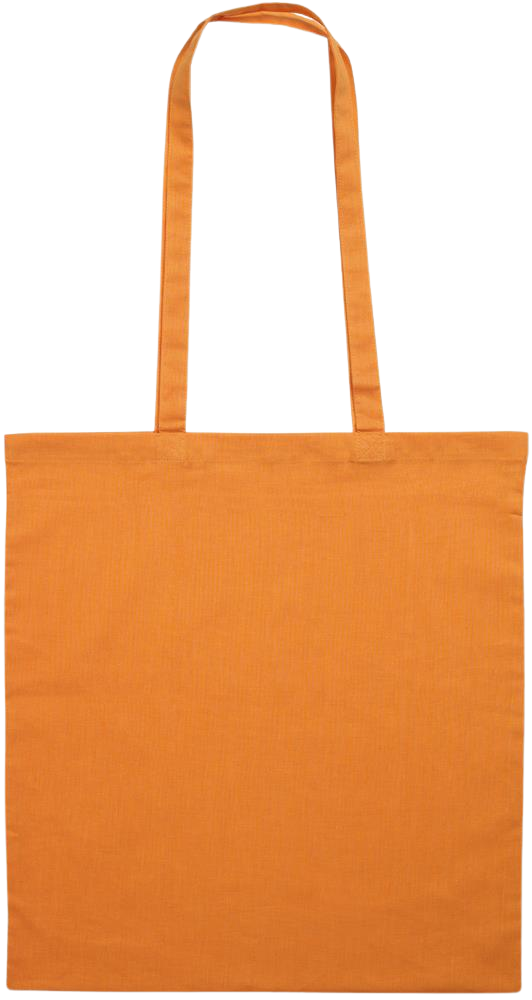 Premium colored cotton tote bag_ORANGE_front
