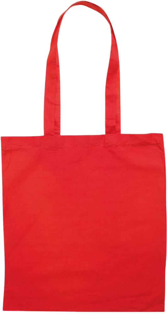Premium colored cotton tote bag_RED_front