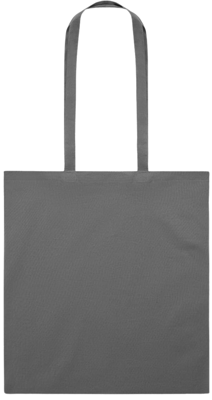 Premium colored cotton tote bag_STONE GREY_front