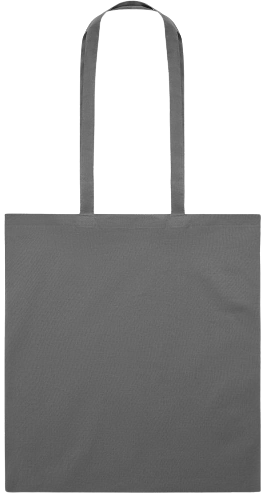 Premium colored cotton tote bag_STONE GREY_front