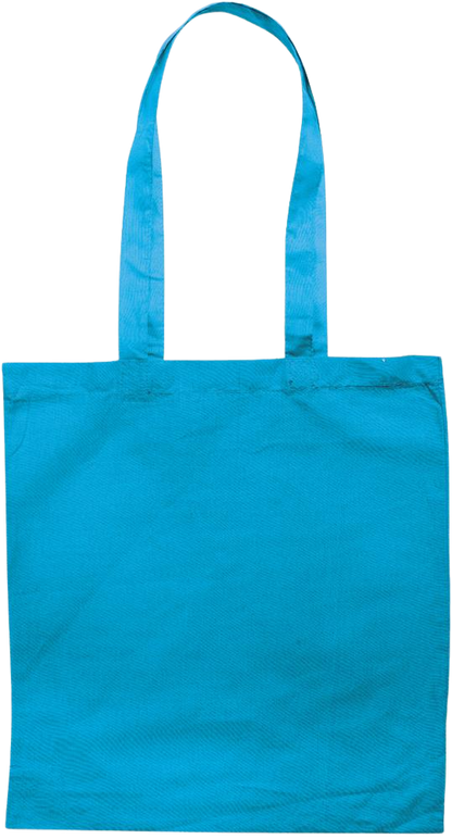 Premium colored cotton tote bag_TURQUOISE_front