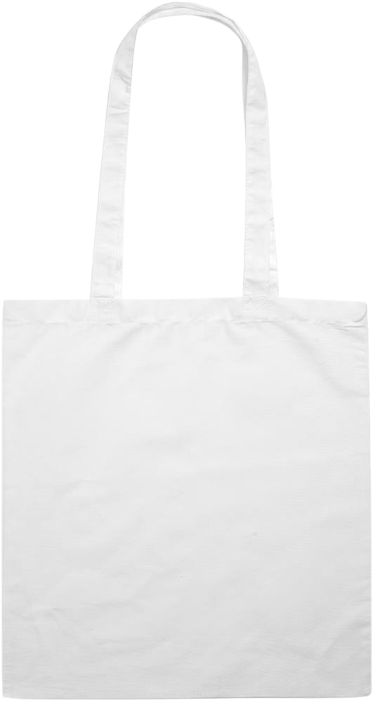Premium colored cotton tote bag_WHITE_front