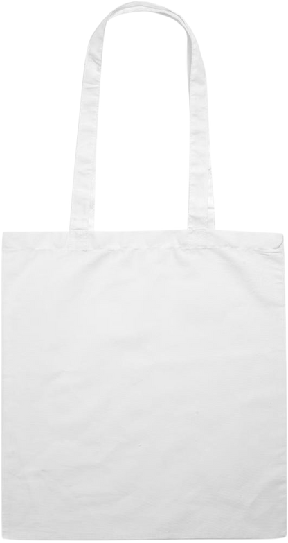 Premium colored cotton tote bag_WHITE_front