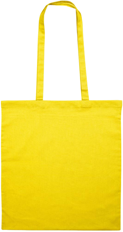 Premium colored cotton tote bag_YELLOW_front