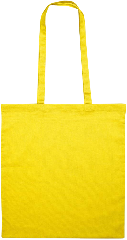 Premium colored cotton tote bag_YELLOW_front