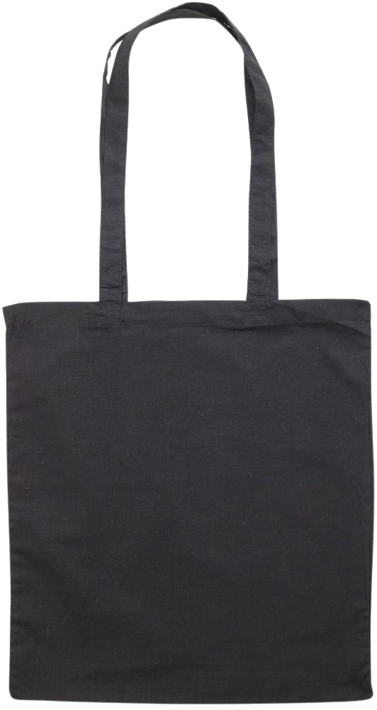Premium colored cotton tote bag_BLACK_back