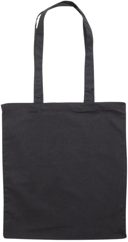 Premium colored cotton tote bag_BLACK_back