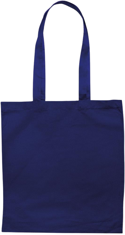 Premium colored cotton tote bag_BLUE_back