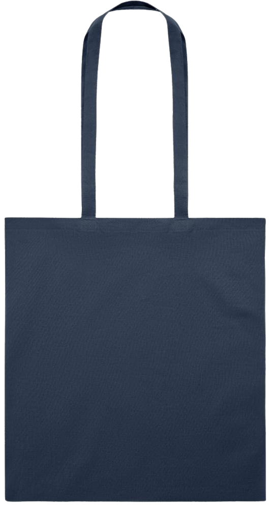Premium colored cotton tote bag_FRENCH NAVY_back