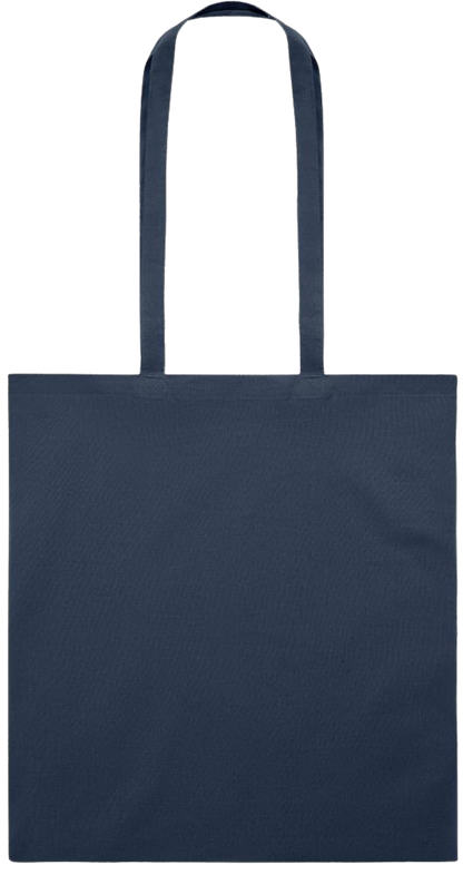 Premium colored cotton tote bag_FRENCH NAVY_back