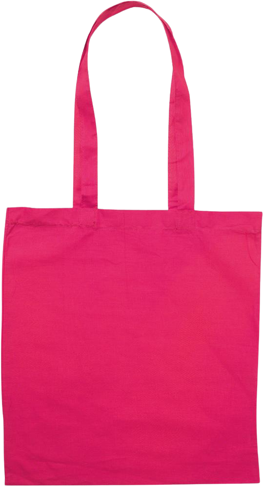Premium colored cotton tote bag_FUCHSIA_back