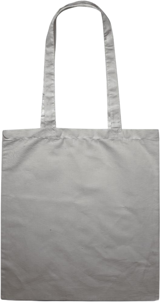 Premium colored cotton tote bag_GREY_back