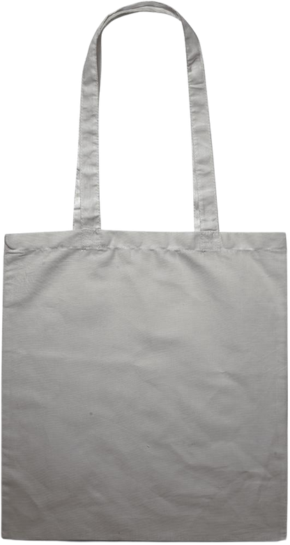 Premium colored cotton tote bag_GREY_back