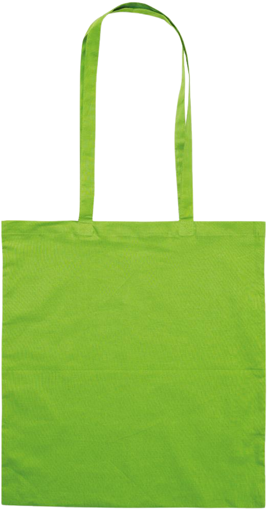 Premium colored cotton tote bag_LIME_back