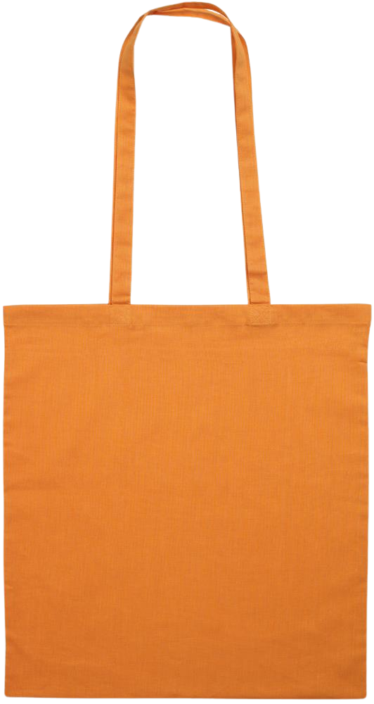 Premium colored cotton tote bag_ORANGE_back