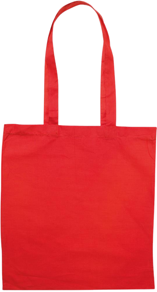 Premium colored cotton tote bag_RED_back