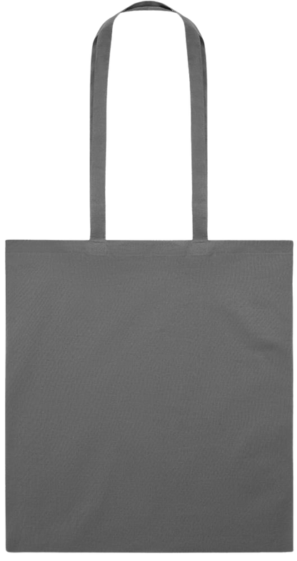 Premium colored cotton tote bag_STONE GREY_back