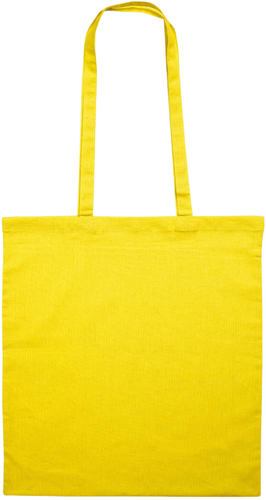 Premium colored cotton tote bag_YELLOW_back