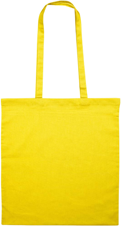 Premium colored cotton tote bag_YELLOW_back