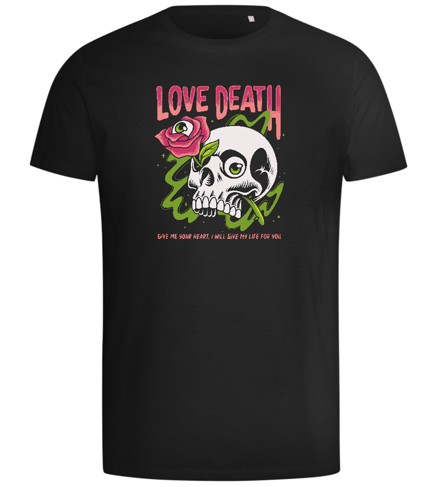 Skull Love Death Design - Comfort men's t-shirt_DEEP BLACK_front