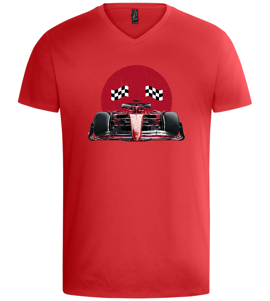 Speed Demon Design - Basic men's v-neck t-shirt_RED_front