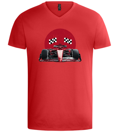 Speed Demon Design - Basic men's v-neck t-shirt_RED_front