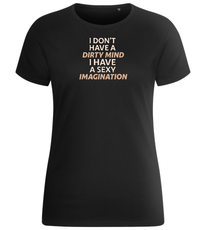 Sexy Imagination Design - Basic women's fitted t-shirt_DEEP BLACK_front