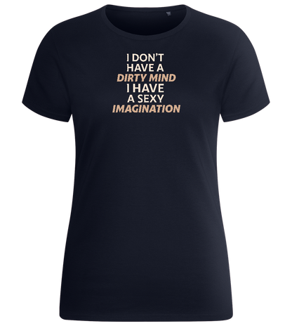 Sexy Imagination Design - Basic women's fitted t-shirt_FRENCH NAVY_front