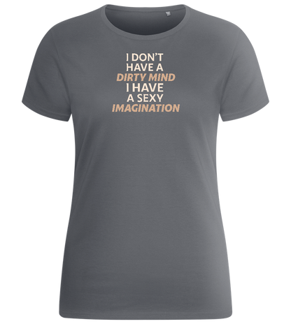 Sexy Imagination Design - Basic women's fitted t-shirt_MOUSE GREY_front