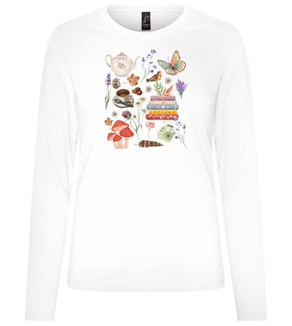 Autumn Vibes Design - Premium Women´s long sleeve t-shirt_WHITE_front