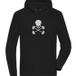 Skull and Dumbbells Design - Premium unisex hoodie_BLACK_front