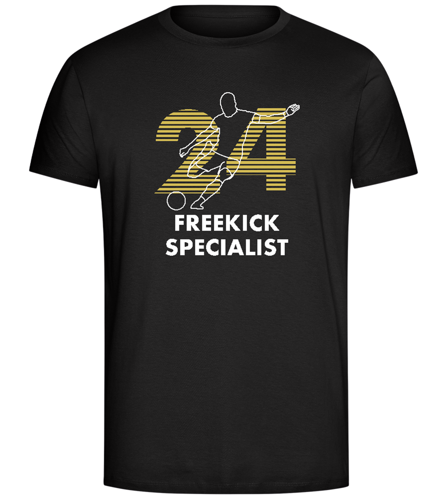 Freekick Specialist Design - Comfort Unisex T-Shirt_DEEP BLACK_front