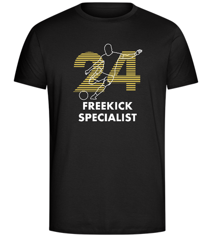 Freekick Specialist Design - Comfort Unisex T-Shirt_DEEP BLACK_front