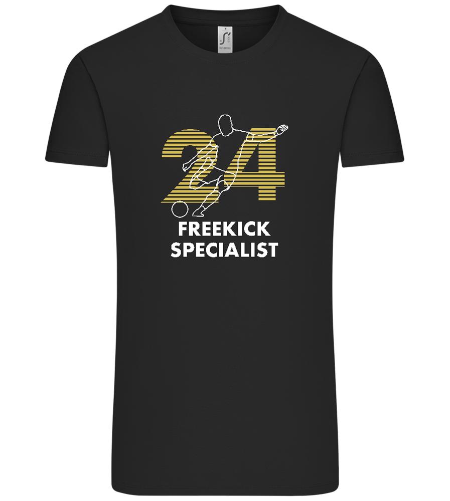 Freekick Specialist Design - Comfort Unisex T-Shirt_DEEP BLACK_front