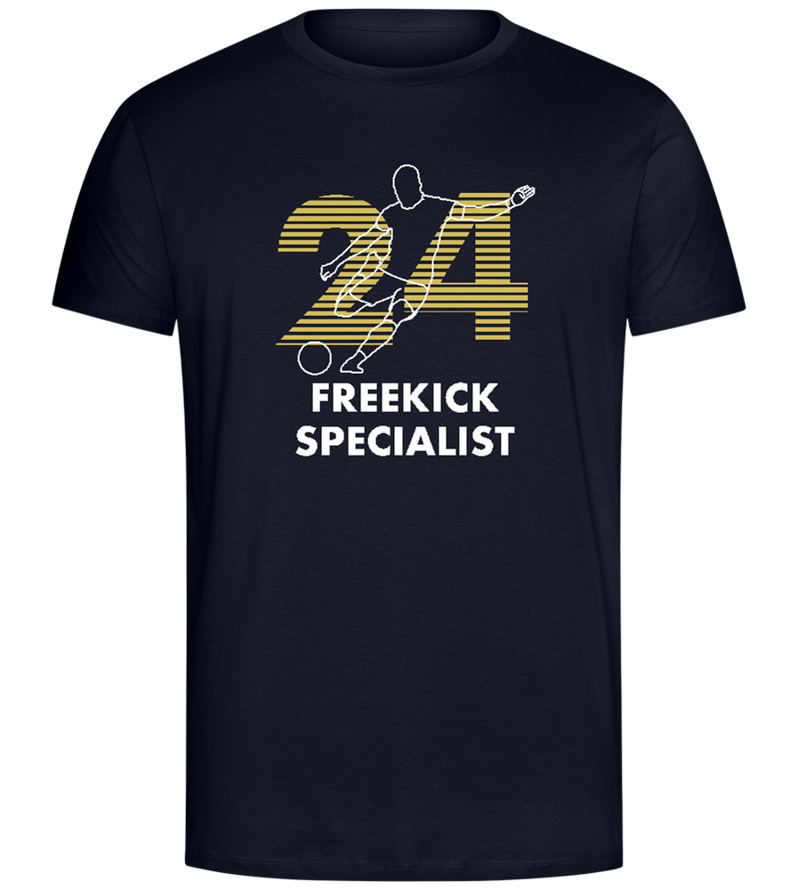 Freekick Specialist Design - Comfort Unisex T-Shirt_FRENCH NAVY_front