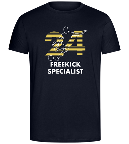 Freekick Specialist Design - Comfort Unisex T-Shirt_FRENCH NAVY_front