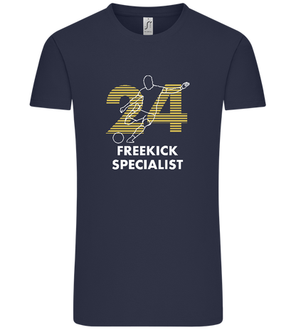 Freekick Specialist Design - Comfort Unisex T-Shirt_FRENCH NAVY_front