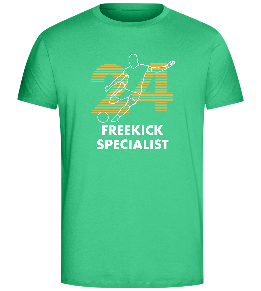 Freekick Specialist Design - Comfort Unisex T-Shirt_SPRING GREEN_front