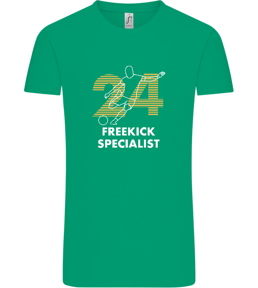 Freekick Specialist Design - Comfort Unisex T-Shirt_SPRING GREEN_front