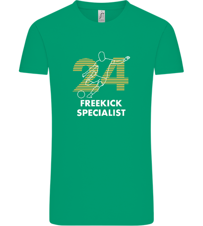 Freekick Specialist Design - Comfort Unisex T-Shirt_SPRING GREEN_front
