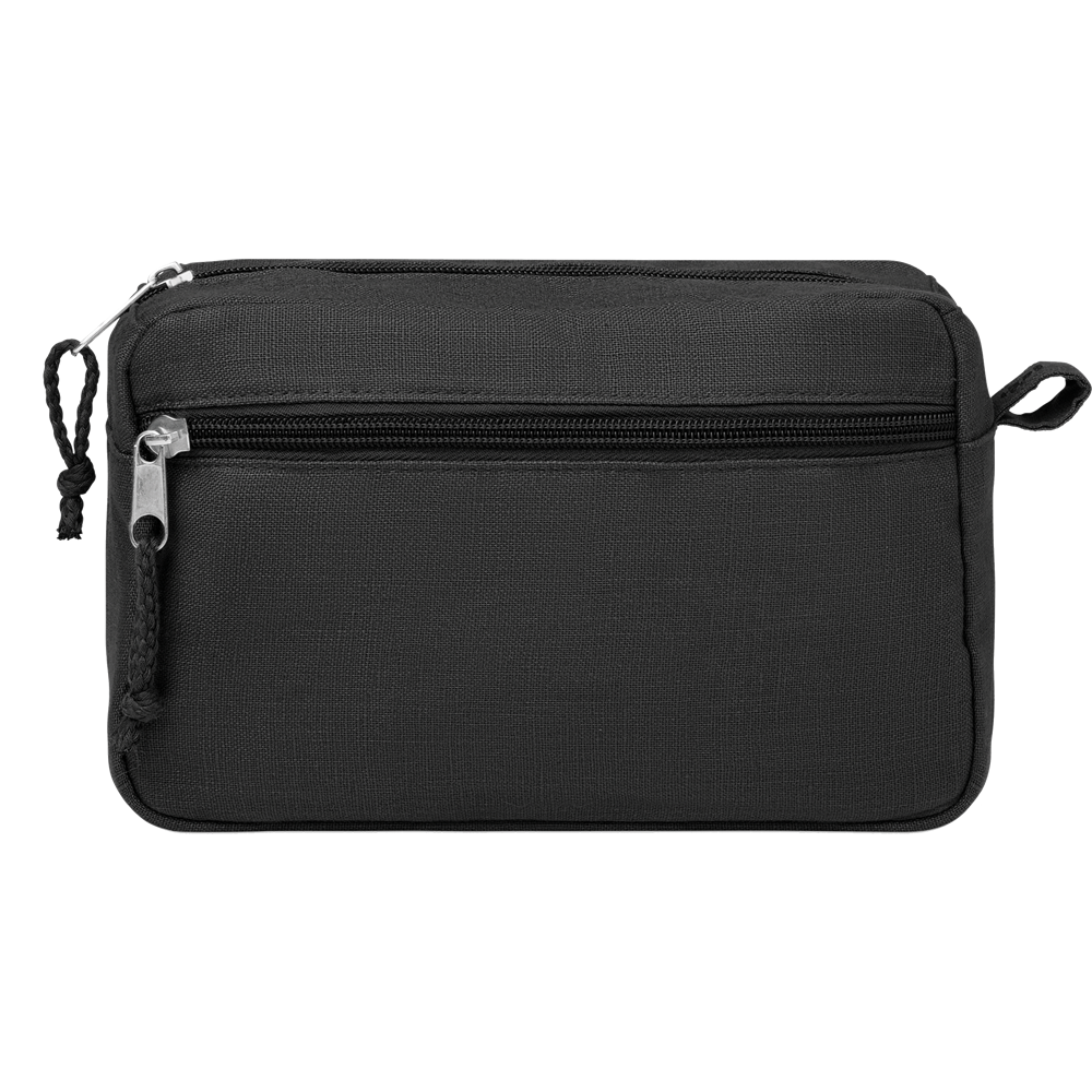 Hemp Toiletry Bag_BLACK_front