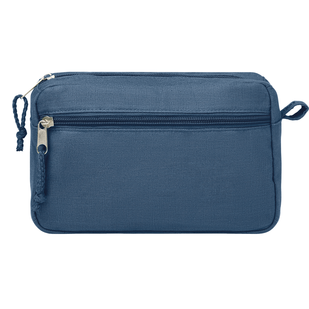 Hemp Toiletry Bag_BLUE_front