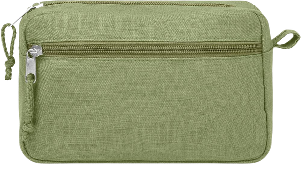 Hemp Toiletry Bag_GREEN_front