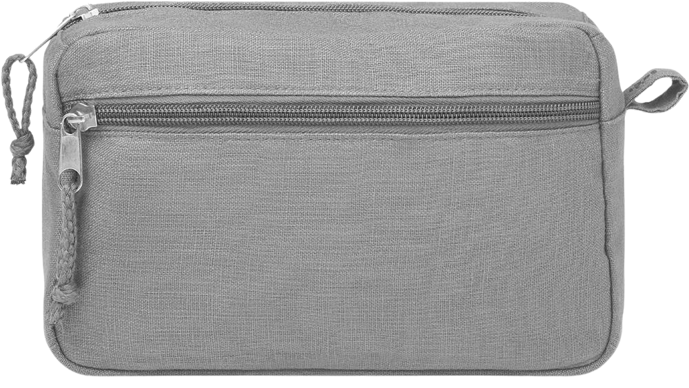 Hemp Toiletry Bag_GREY_front