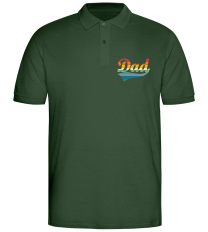 Dad Retro Design - Comfort men's polo shirt_GREEN BOTTLE_front