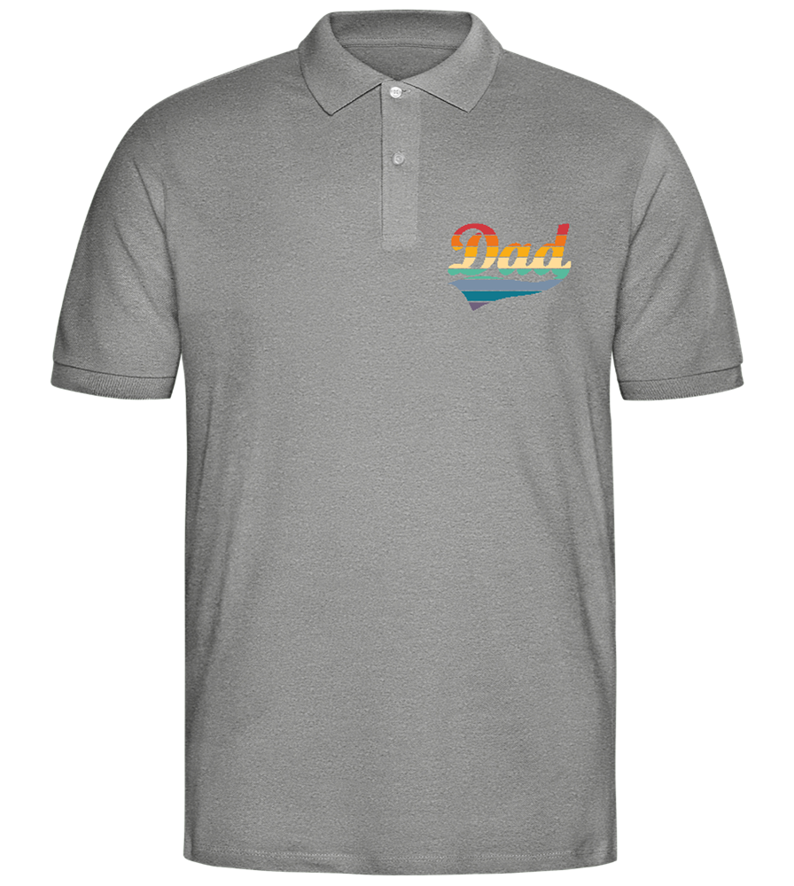 Dad Retro Design - Comfort men's polo shirt_ORION GREY II_front