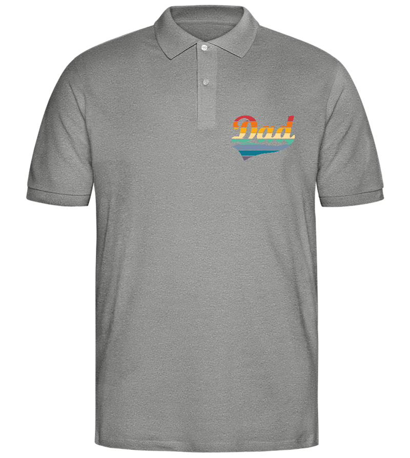 Dad Retro Design - Comfort men's polo shirt_ORION GREY II_front